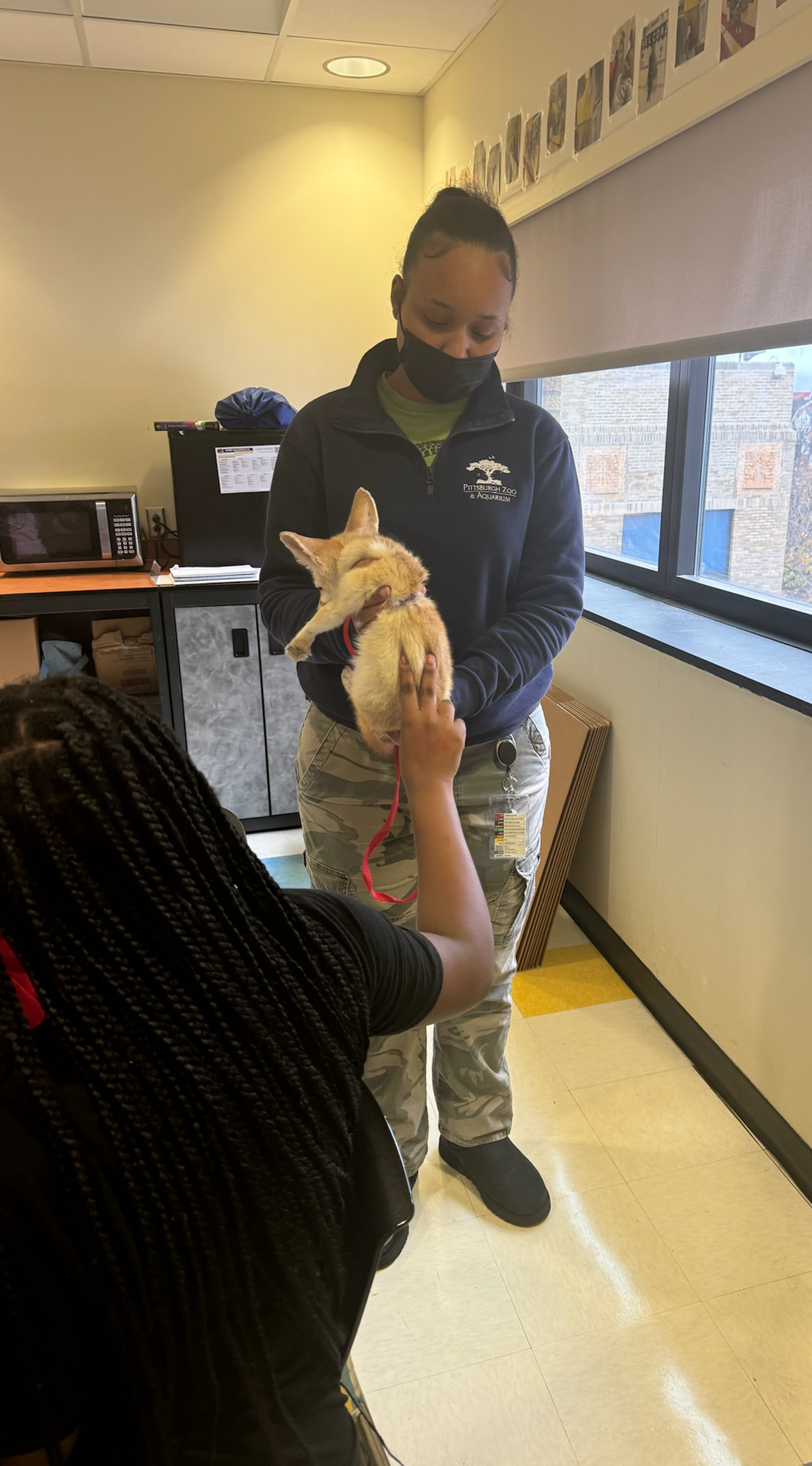 Lady holding pet